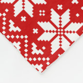 Italienischer Windhund-Silhouette-Weihnachtsmuster Fleecedecke (Ecke)