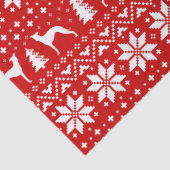 Italienischer Windhund-Silhouette-Weihnachtsmuster Seidenpapier (Detail)