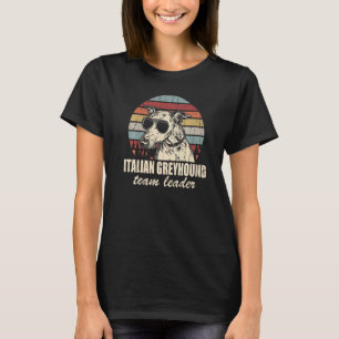 Italienischer Windhund-Teamleiter Cooler Hund Sonn T-Shirt