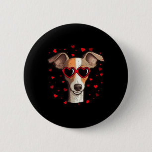 Italienischer Windhund Valentinsherz Süße Hunde Li Button