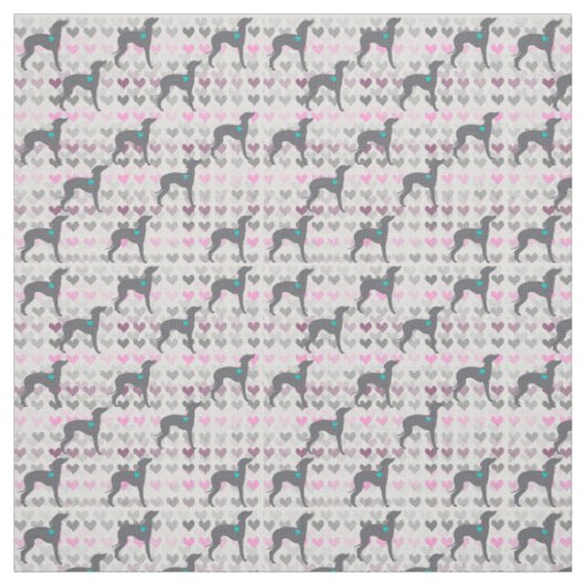 Italienischer Windhund-Valentinstag Joann Gewebe Stoff (Muster)