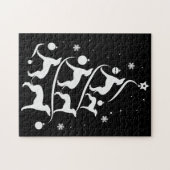 Italienischer Windhund-Weihnachtsbaumliebhaber Puzzle (Horizontal)