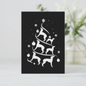 Italienischer Windhund-Weihnachtsbaumliebhaber RSVP Karte (Stehend Vorderseite)