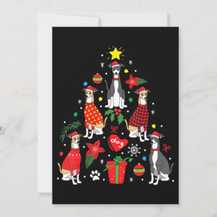 Italienischer Windhund-Weihnachtsbaumschmuck Hunde Einladung