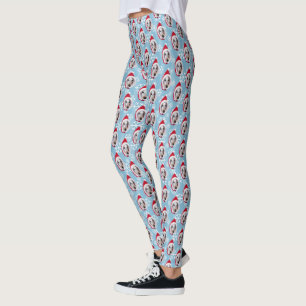 Italienischer Windhund-Weihnachtsmann Leggings