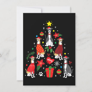 Italienischer Windhund-Weihnachtsschmuck Baum Hund Einladung
