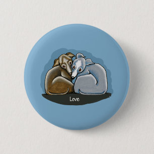 Italienischer Windhund-Wirrwarr Button