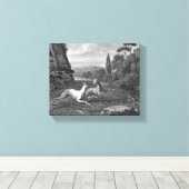 Italienischer Windhund Zeichnend Leinwanddruck (Insitu (Holzboden))