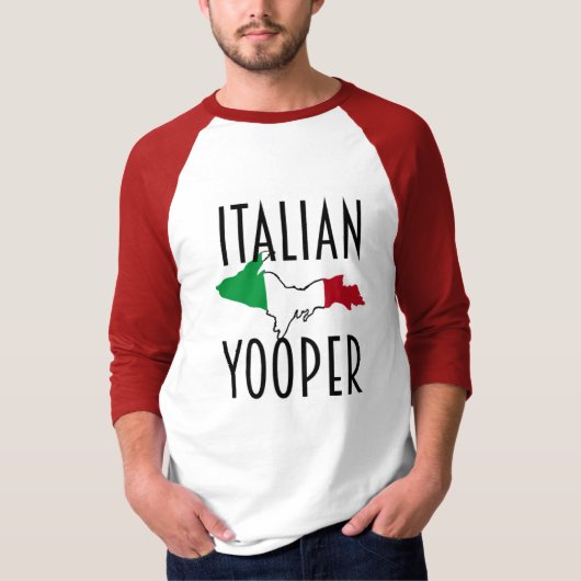 Italienischer Yooper Baseball-T - Shirt (Vorderseite)