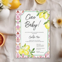Italienischer Zitronen-Girl-Rosafarben-Baby-Empfan