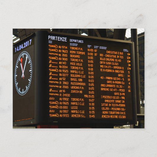 Italienischer Zug - Zentrum Mailand Postkarte (Vorderseite)