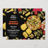 Italienisches Abendessen Geburtstag Einladung (Vorne/Hinten)