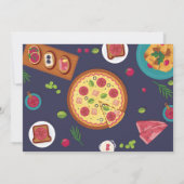 Italienisches Abendessen Geburtstagsparty Pizza Mi Einladung (Rückseite)