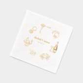 Italienisches Abendessen | Hochzeitsgold Servietten Mit Folie (Links)