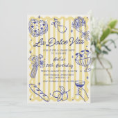 Italienisches Abendessen La Dolce Vita Einladung z (Stehend Vorderseite)