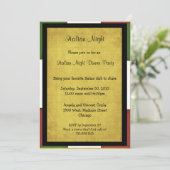 Italienisches Abendessen Party Einladung Größe 12x (Stehend Vorderseite)