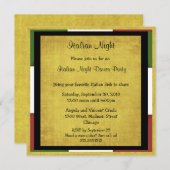 Italienisches Abendessen Party Einladung Platz (Vorne/Hinten)