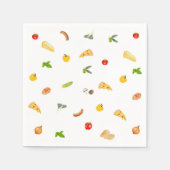 Italienisches Abendessen Pizza Elegantes Party Pap Serviette (Vorderseite)