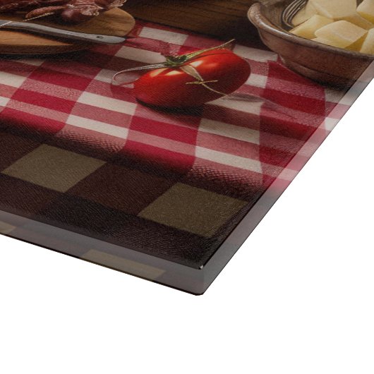 Italienisches Abendessen Schneidebrett (Ecke)