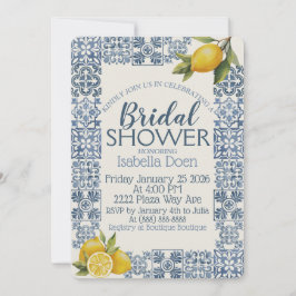 Italienisches Amalfi Coast Themed Custom Brautpart Feiertagskarte