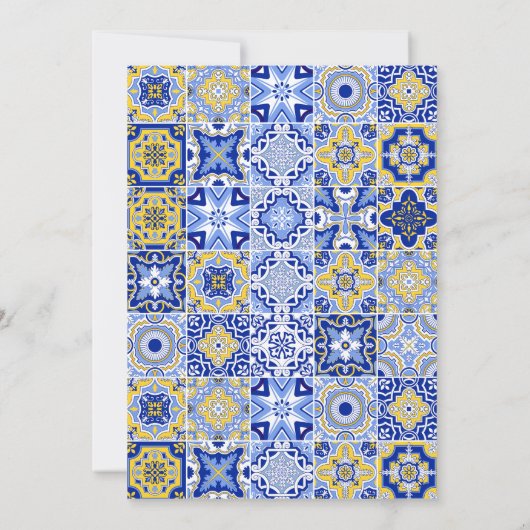 Italienisches Amalfi Küste Inspiriertes Brautparty Einladung (Rückseite)