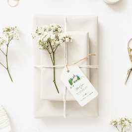 Italienisches Aquarellhaus Vielen Dank für Ihre Ho Geschenkanhänger