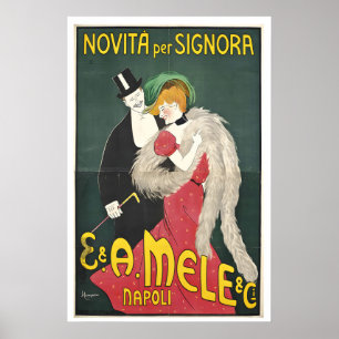 Italienisches Art Nouveau Modeplakat - Belle Epoqu Poster