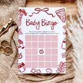 Italienisches Baby Bingo Baby Shower Game Einladung