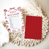 Italienisches Baby Word Scramble Spiel mit der rot Einladung