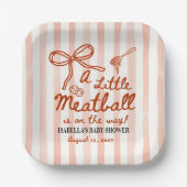 Italienisches Babyshower-Thema Pappteller (Vorderseite)
