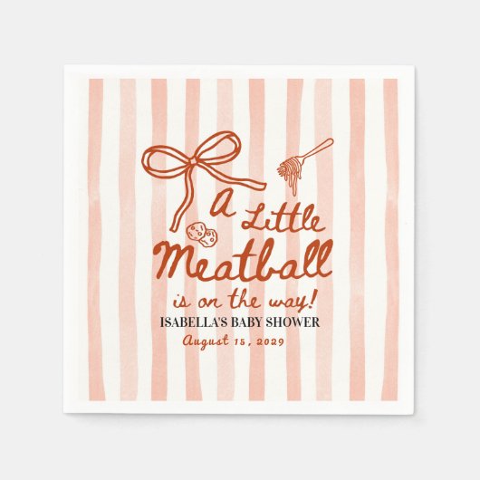 Italienisches Babyshower-Thema Serviette (Vorderseite)