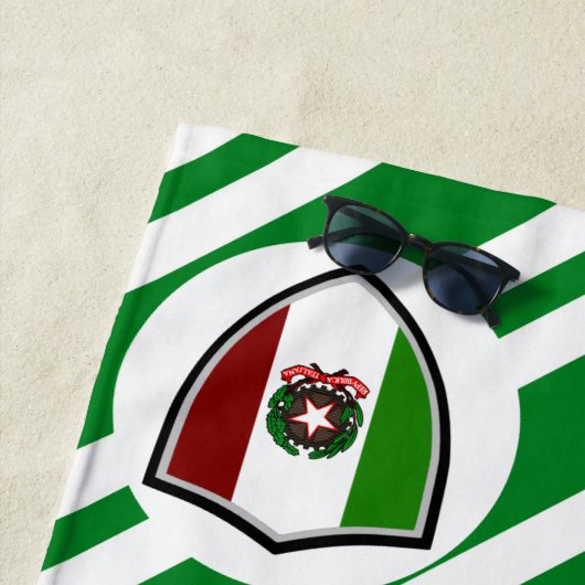 Italienisches Badetuch mit Flaggenzeichen (Beispiel)