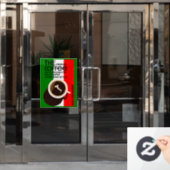 Italienisches Baristas Fensteraufkleber (Büro Tür)