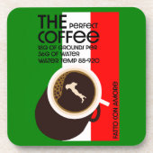 Italienisches Baristas Getränkeuntersetzer (Vorderseite)