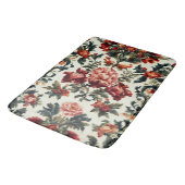 Italienisches Barock. Chic Blume und Blätter Badematte (Schrägansicht)