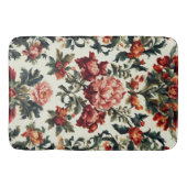 Italienisches Barock. Chic Blume und Blätter Badematte (Vorderseite)