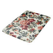 Italienisches Barock. Chic Blume und Blätter Badematte (Schrägansicht)