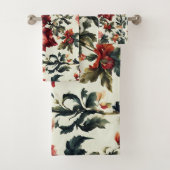 Italienisches Barock. Chic Blume und Blätter Badhandtuch Set (Insitu)
