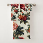 Italienisches Barock. Chic Blume und Blätter Badhandtuch Set (Insitu)