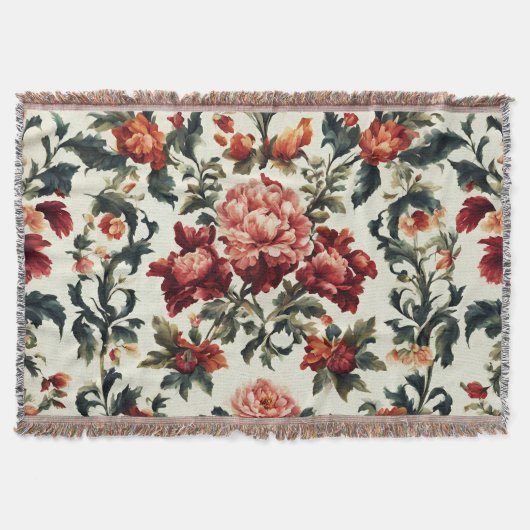 Italienisches Barock. Chic Blume und Blätter Decke (Vorderseite)