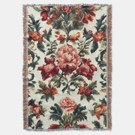Italienisches Barock. Chic Blume und Blätter Decke