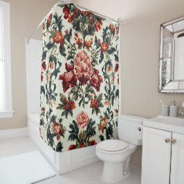 Italienisches Barock. Chic Blume und Blätter Duschvorhang