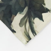 Italienisches Barock. Chic Blume und Blätter Fleecedecke (Ecke)
