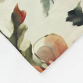 Italienisches Barock. Chic Blume und Blätter Fleecedecke (Ecke)