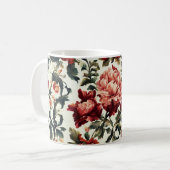 Italienisches Barock. Chic Blume und Blätter Kaffeetasse (Vorderseite Links)