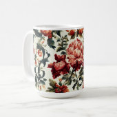 Italienisches Barock. Chic Blume und Blätter Kaffeetasse (Vorderseite Links)