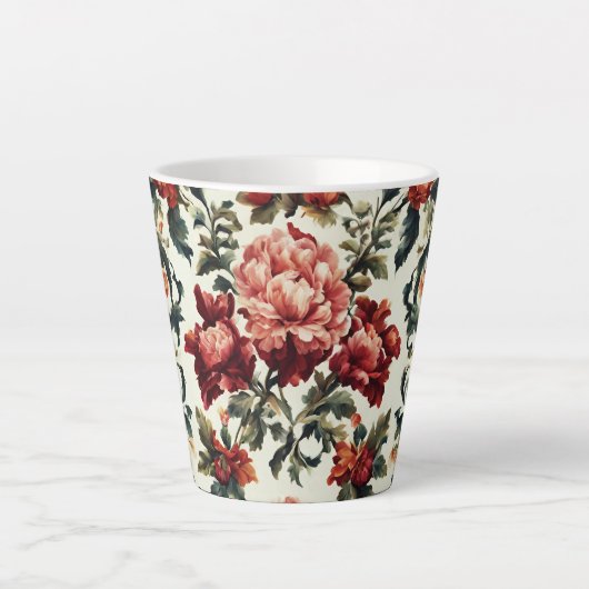 Italienisches Barock. Chic Blume und Blätter Milchtasse (Vorderseite)