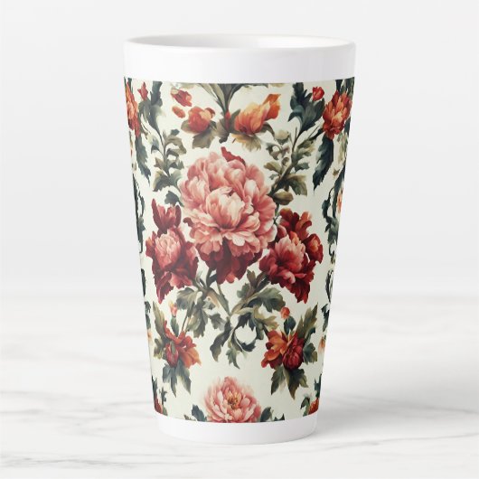 Italienisches Barock. Chic Blume und Blätter Milchtasse (Vorderseite)