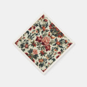 Italienisches Barock. Chic Blume und Blätter Serviette (Ecke)