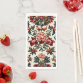 Italienisches Barock. Chic Blume und Blätter Serviette (Beispiel)